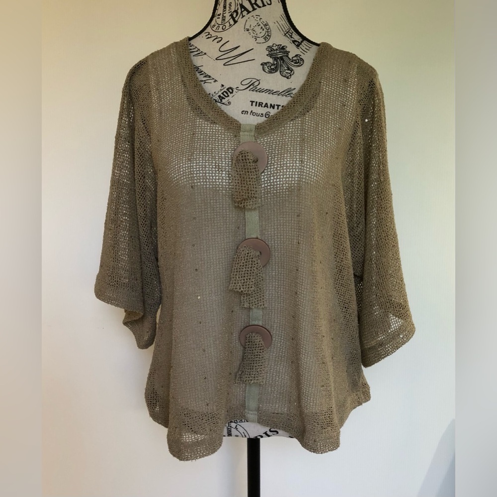 Noelle Mesh Sparkle Top O/S, cover up